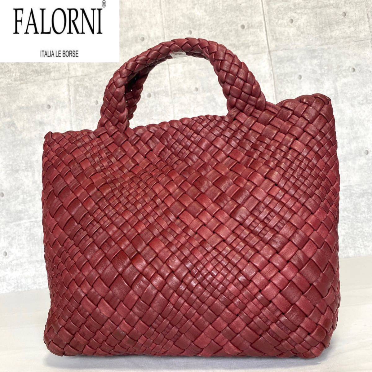 ポイント10倍】 ファロルニ FALORNI 良品 定価132,000円 ラムレザー