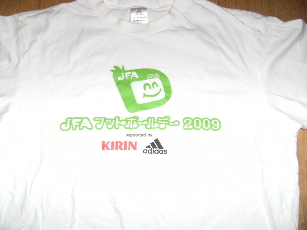 adidas アディダス 2009年 JFA 日本サッカー協会 サッカー FOOTBALL DAY フットボールデー Tシャツ★Jリーグ フットサル_画像2