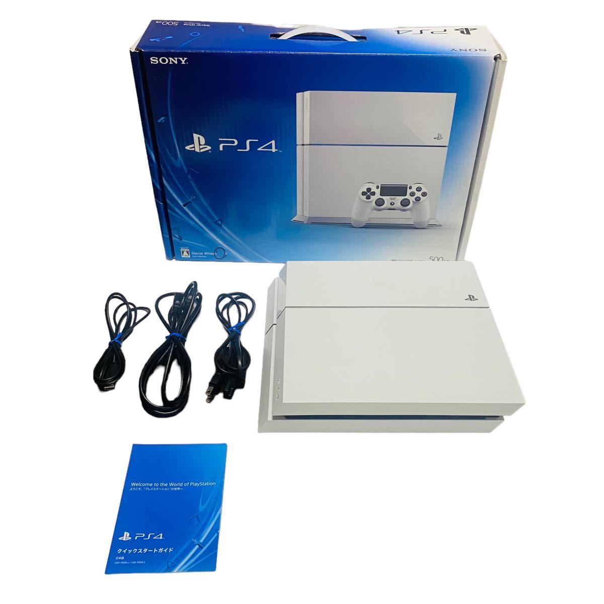 SONY PS4プレステ4 PlayStation4 CUH-1100A 500GB グレイシャー・ホワイト 動作品「Y51」