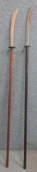 摸造 薙刀 2振 [B32985] 長さ191cm/188cm 祭り用 武具 古道具