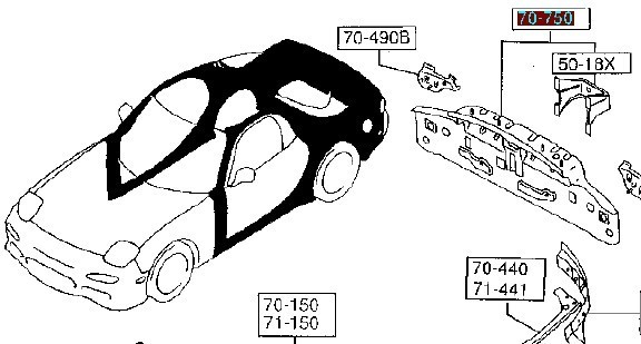 【マツダ純正新品】MAZDA 未使用品 ★超希少品★ RX-7 FD3S リアエンドパネル バックパネル 1991/10-2003/4_画像2