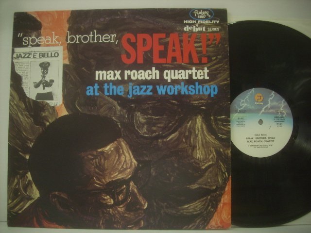 ■ 輸入ITALY盤 LP 　MAX ROACH QUARTET / SPEAK BROTHER SPEAK マックス・ローチ 1963年 FANTASY HBS 6043 ◇r50928_画像1