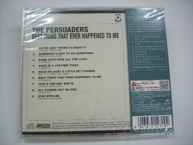 [新品CD] THE PERSUADERS / BEST THING THAT EVER HAPPENED TO ME / パースエイダーズ / WPCR-27590 ◇r50928_画像2