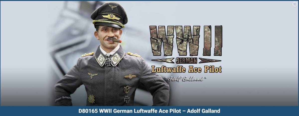 未開封新品/DID3R/D80165 WW2 German Luftwaffe Ace Pilot - Adolf Galland第二次大戦バトルオブブリテンドイツ空軍アドルフガーランド少佐_画像1