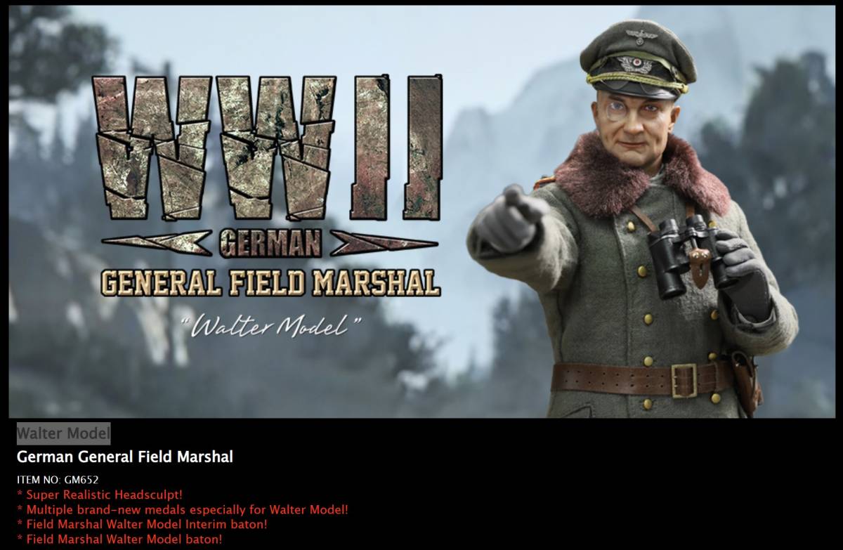 未開封新品/DID3R/GM652 WW2 German General Field Marshal Walter Model WW2ドイツ 陸軍元帥 ヴァルターモーデル「ヒトラーの火消し屋」