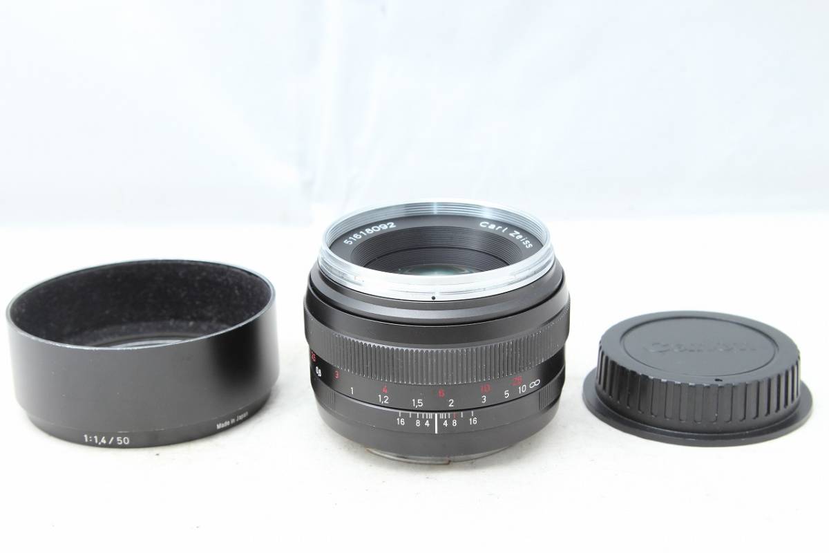 光学極上☆Carl Zeiss PLANAR T＊ カールツァイス プラナー 50mm F1.4 ZE キャノン_画像3