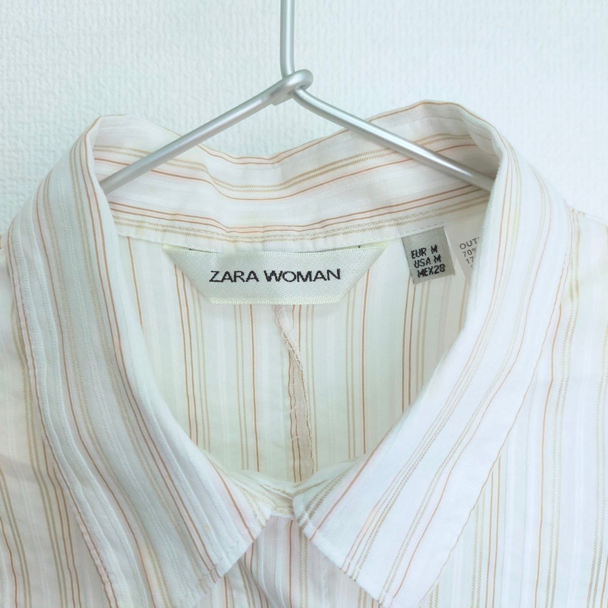 ZARA WOMAN  ストレッチストライプシャツ
