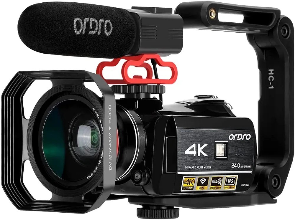 AC3 HD 4Kビデオカメラ Vlogビデオレコーダ 1080P 60FPS 赤外線暗視