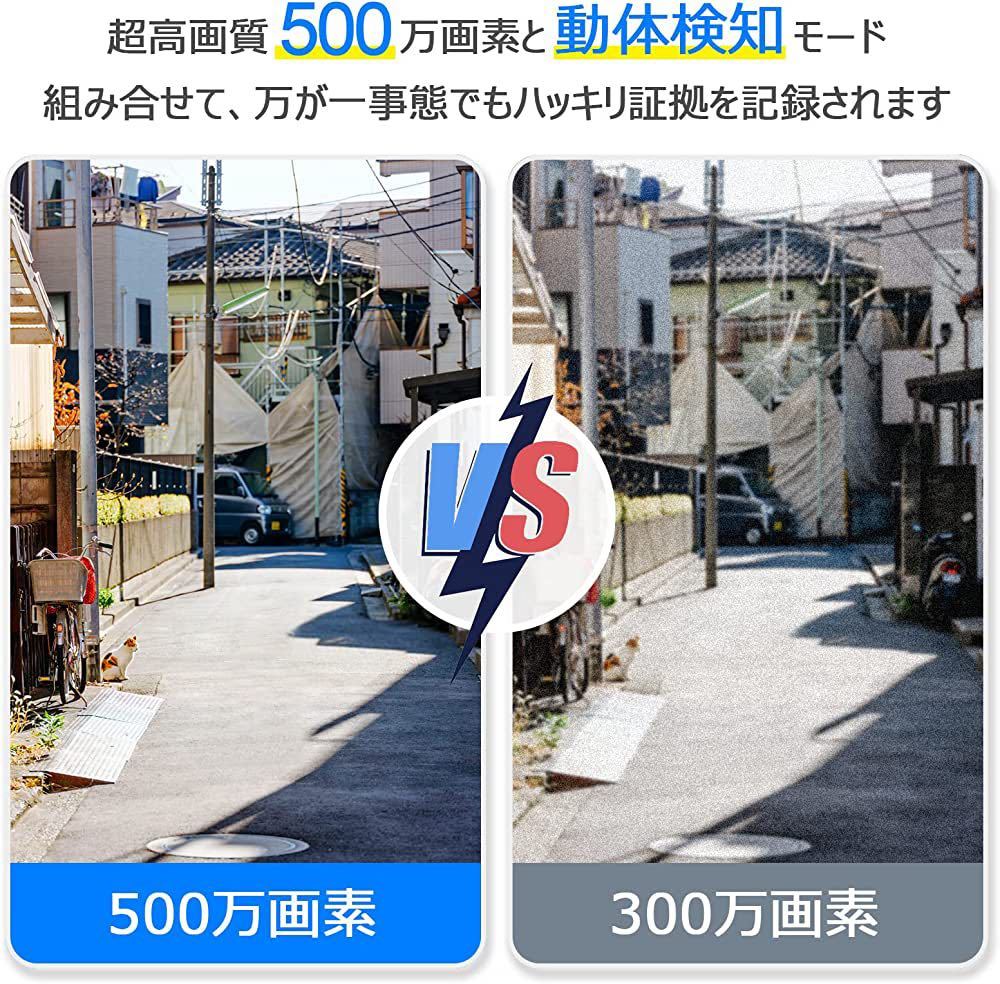 500万画素・360°全方位監視・夜間カラー撮影】防犯カメラ 500万画素・360°全方位監視・夜間カラー撮影】防犯カメラ