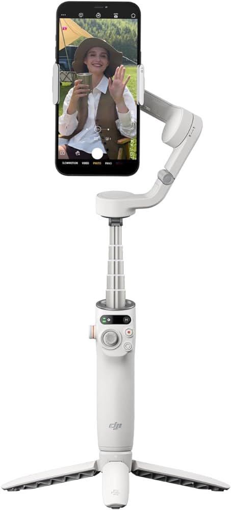 ジンバル Osmo Mobile 6 プラチナグレー 機能アップグレード、Android＆iPhone用ジンバル、Vlogスタビライザー、YouTube＆TikTok動画