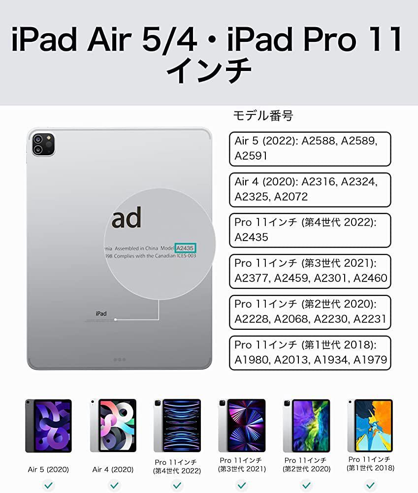 日本語マジックキーボード ESR iPad Pro 11 キーボード iPad Air5/4 キーボードケース Pro 11インチ第4/3/2世代(2022/2021/2020)_画像2