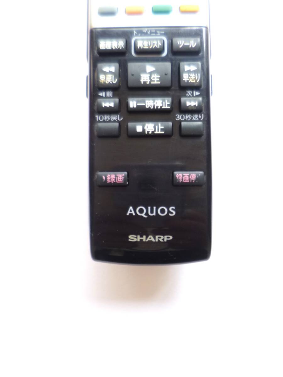  ★松 k 73 除菌・簡易清掃済 SHARP AQUOS テレビ リモコン GA863WJSA　赤外線発光確認済☆★ _画像2