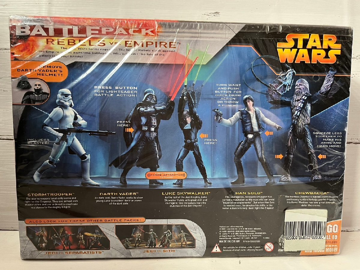 ■　新品　未開封　ハズプロ　スターウォーズ　STAR　WARS　バトルパック　反乱軍　VS　帝国軍　フィギュア　★_画像5