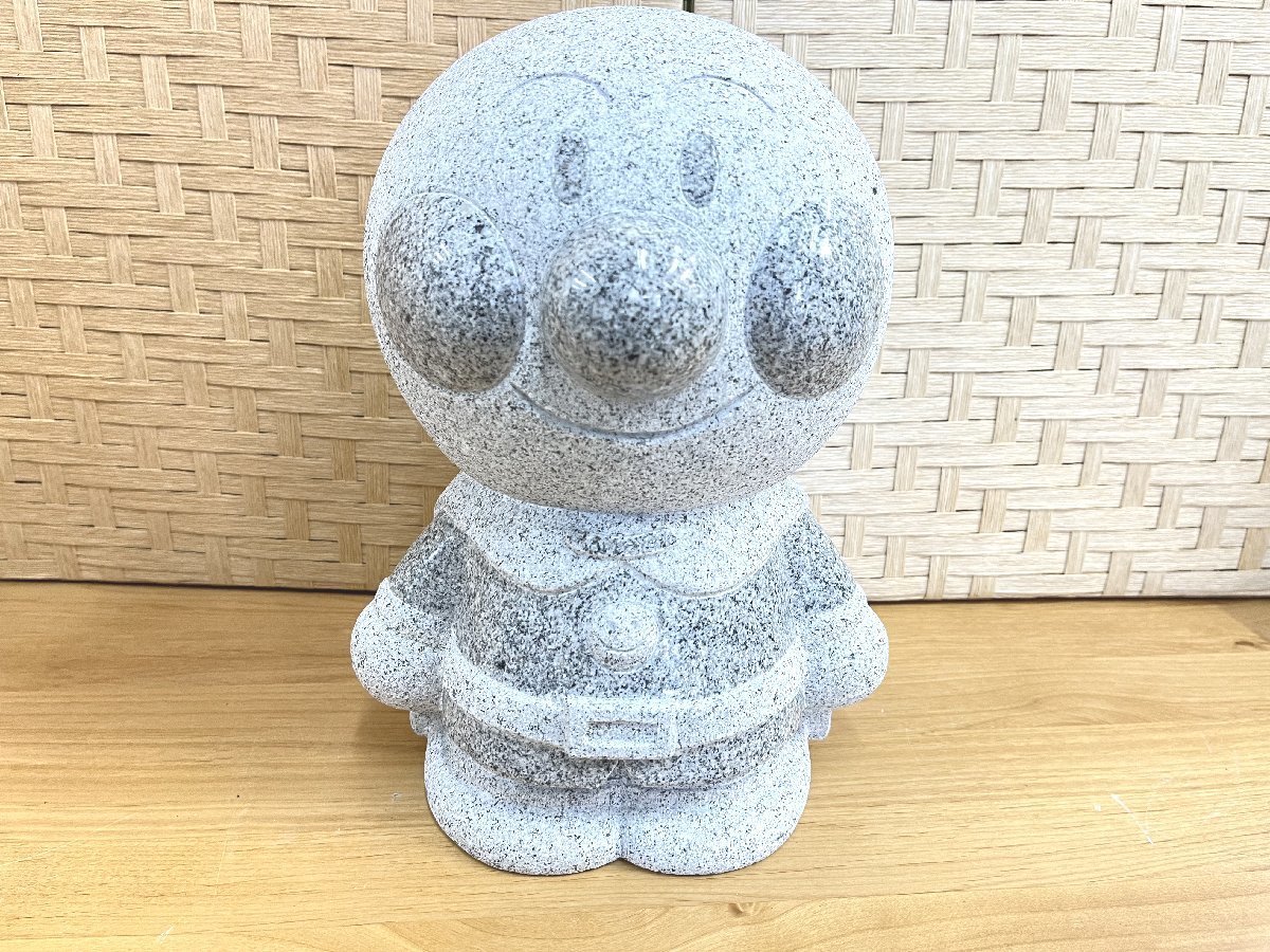 □ 展示品 TAKAO 御影石 スタチュー アンパンマン 置物 30cm 立姿 ☆-