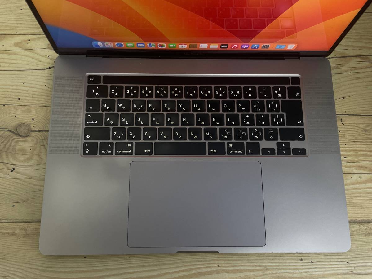 【良品♪】Apple MacBook Pro 2019[Core i9 9880H 2.3GHz/RAM:16GB/SSD:1024GB/16インチ]Ventura スペースグレー 動作品_画像2
