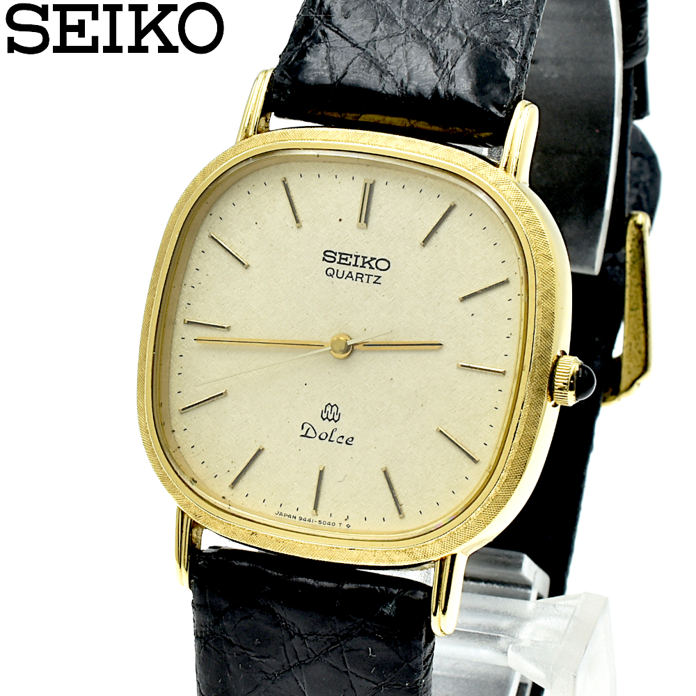 Seiko Seiko Dolce 14k 9441-5030 QZ Quartz Ladies Watch Gold