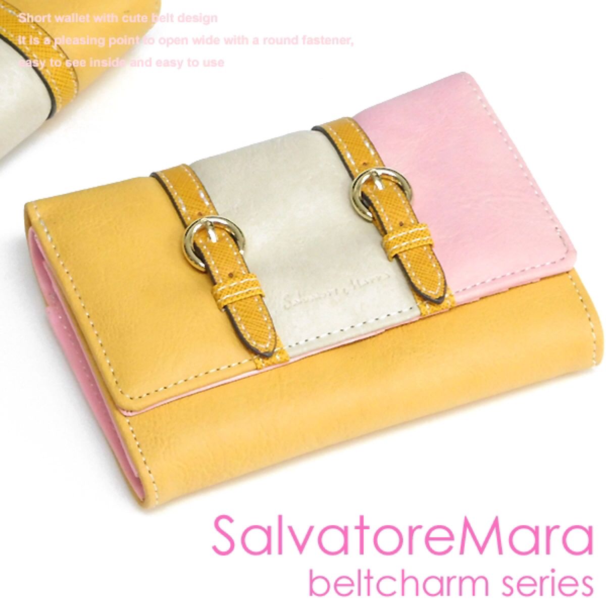 送料無料 サルバトーレマーラ 財布 レディース 二つ折り財布 ブランド おしゃれ Salvatore Marra 新品 ピンク