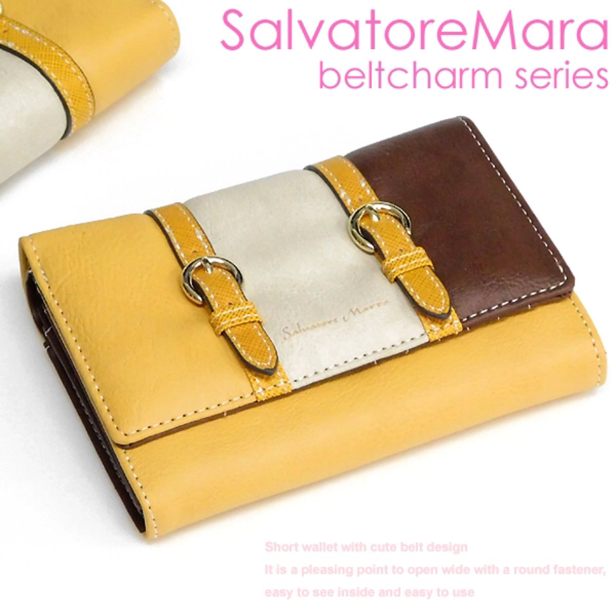 送料無料 サルバトーレマーラ 財布 レディース 二つ折り財布 ブランド おしゃれ Salvatore Marra 新品 ブラウン