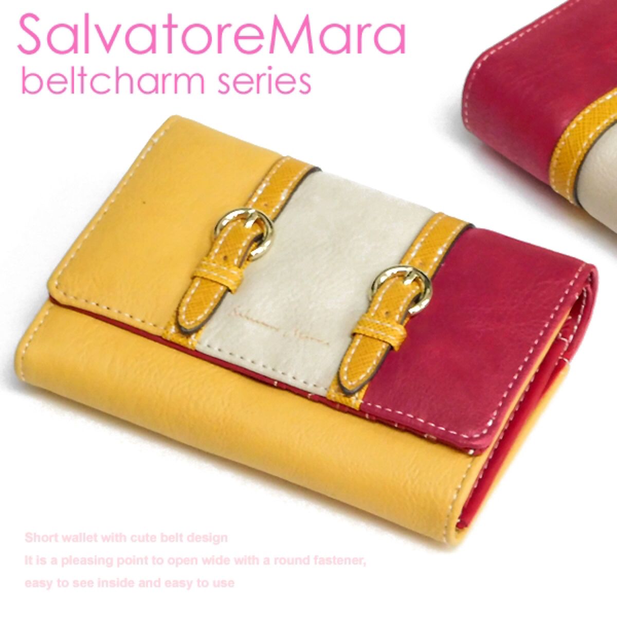 送料無料 サルバトーレマーラ 財布 レディース 二つ折り財布 ブランド おしゃれ Salvatore Marra 新品 レッド