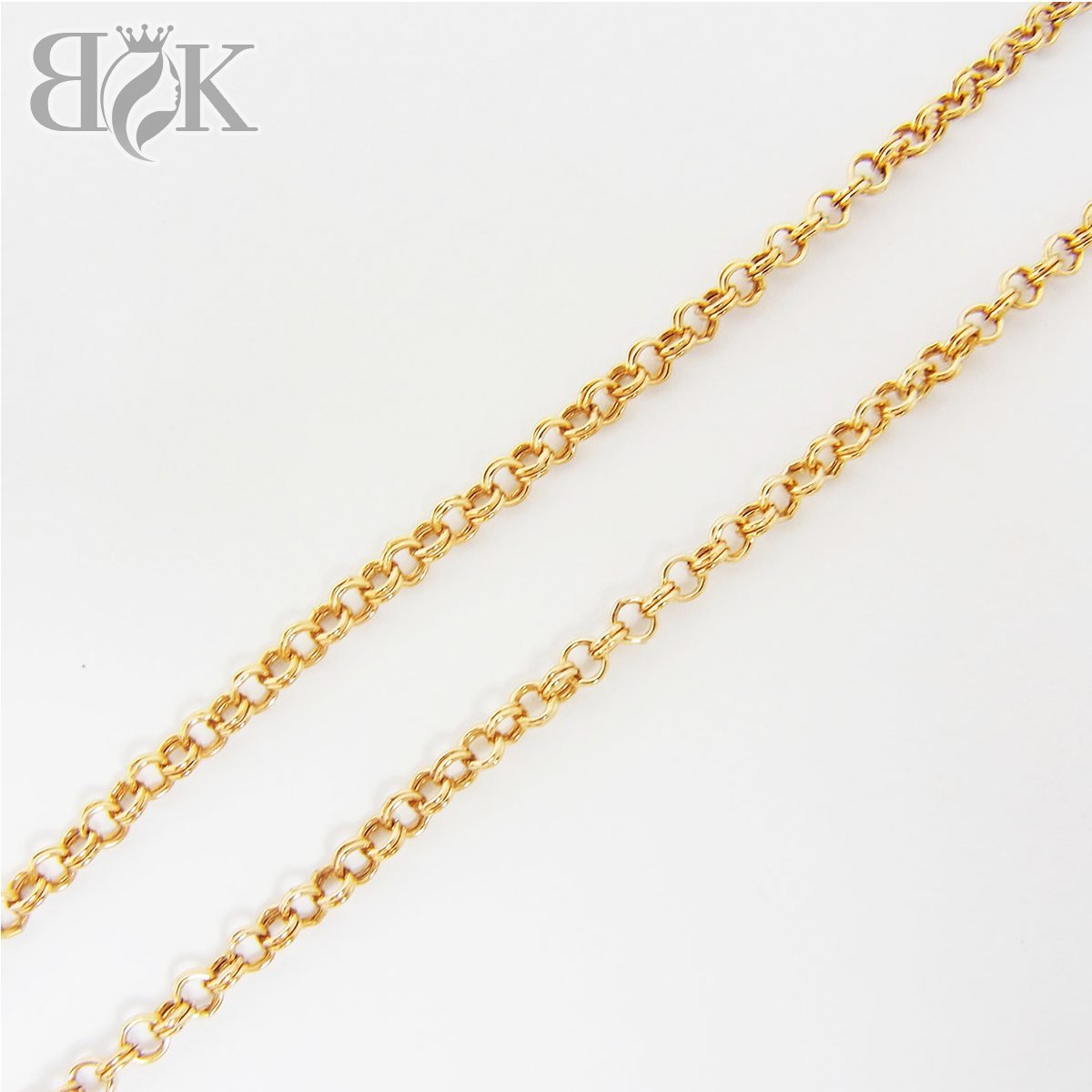 K18 デザイン ネックレス 約5.1g 全長：約38.5cm 幅：約2.2mm ゴールド ■