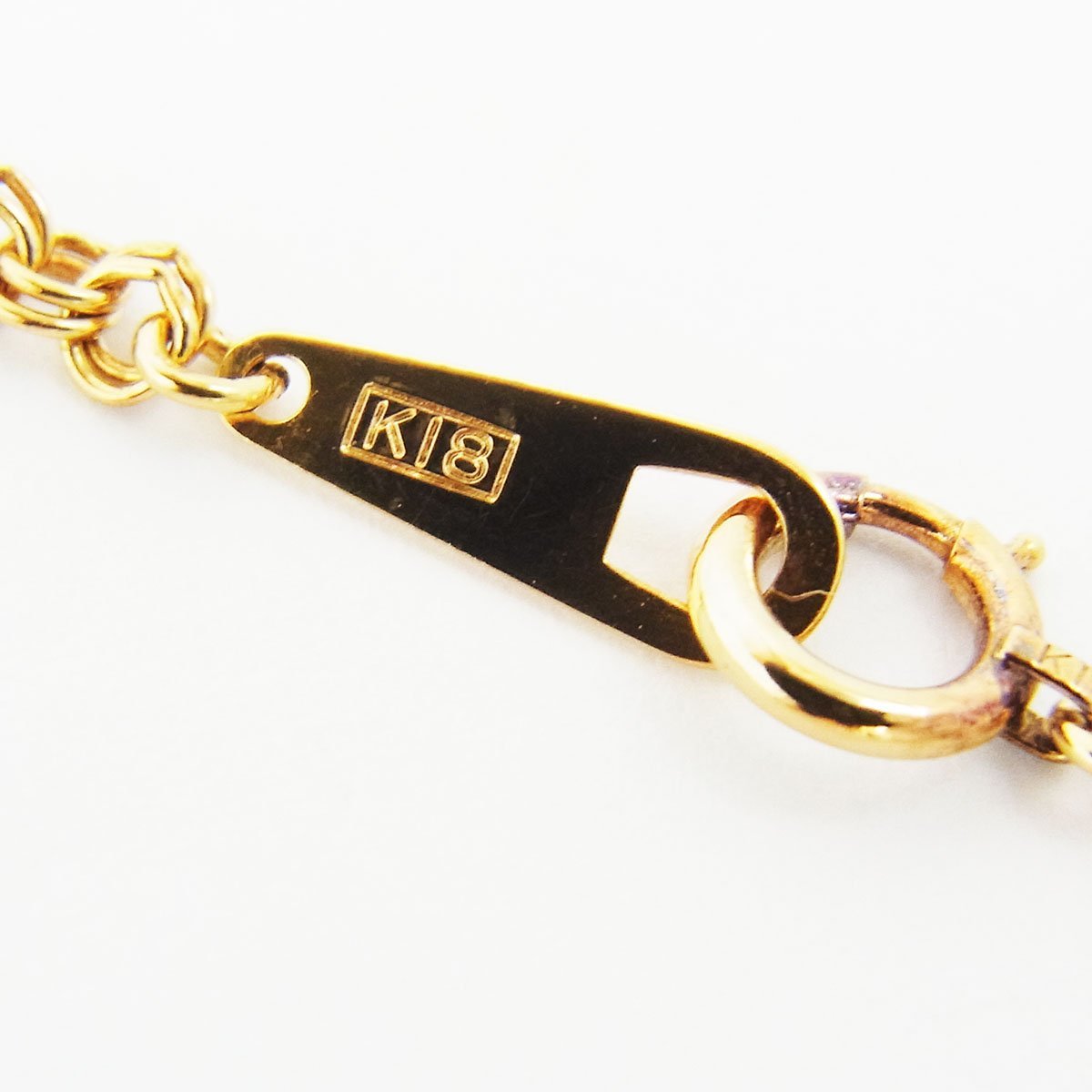 高価値 約5.1g ネックレス デザイン K18 全長：約38.5cm □ ゴールド