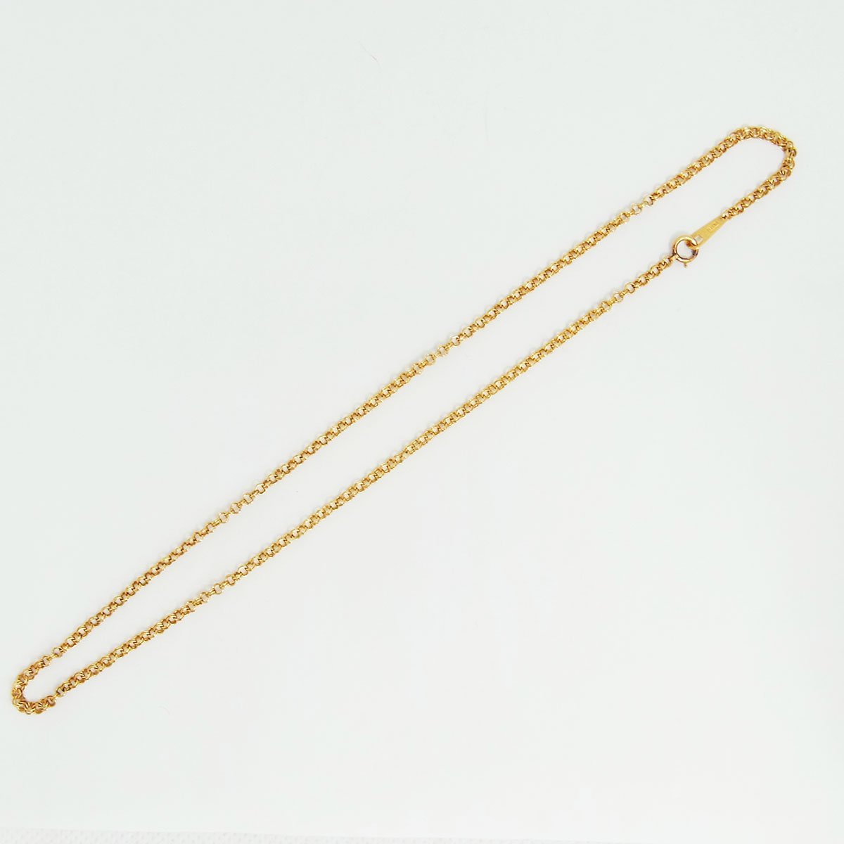 高価値 約5.1g ネックレス デザイン K18 全長：約38.5cm □ ゴールド