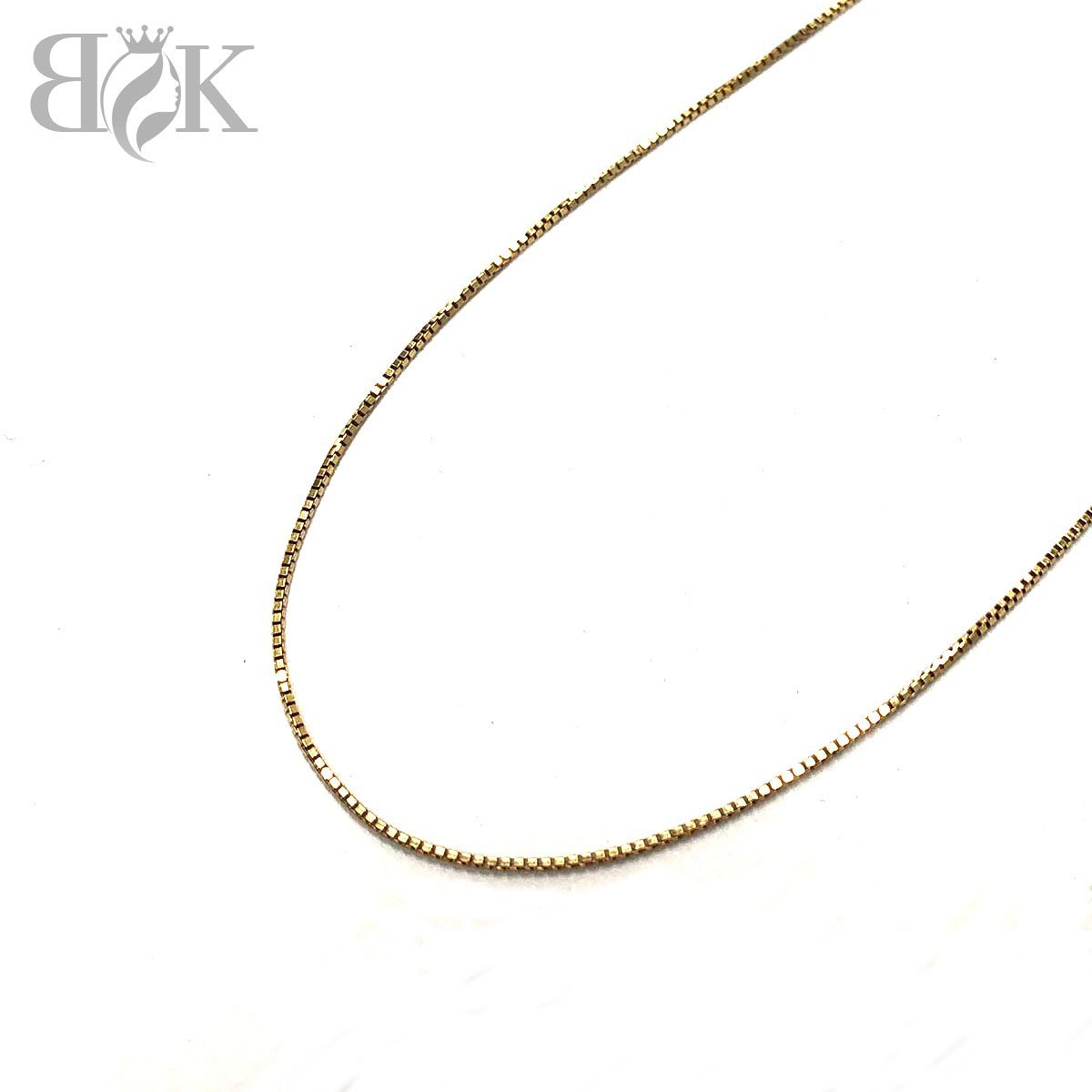 K18 ネックレス 約1.8ｇ 全長約40㎝ 幅 約0.6mm イエローゴールド YG ＋