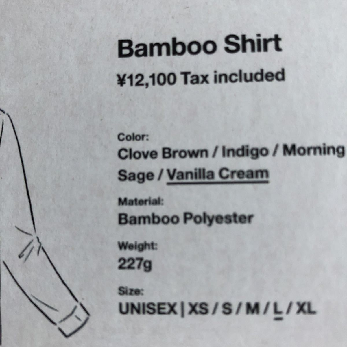 Lサイズ山と道バンブーシャツバニラクリームBamboo Shirt トレッキング