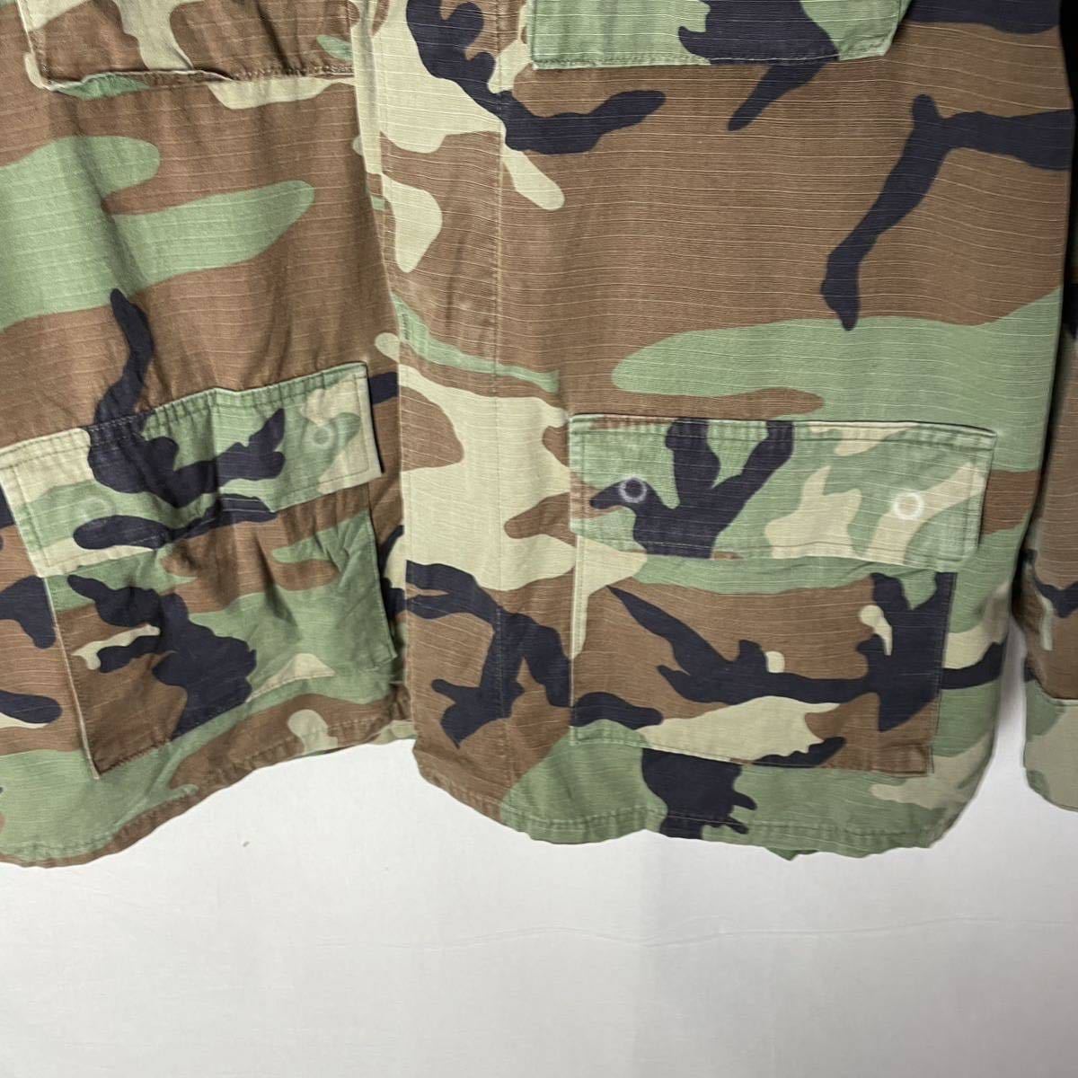 90's AMERICAN APPAREL USARMY コンバットジャケット　古着　LーLサイズ　ウッドランドカモ　ミリタリー_画像4