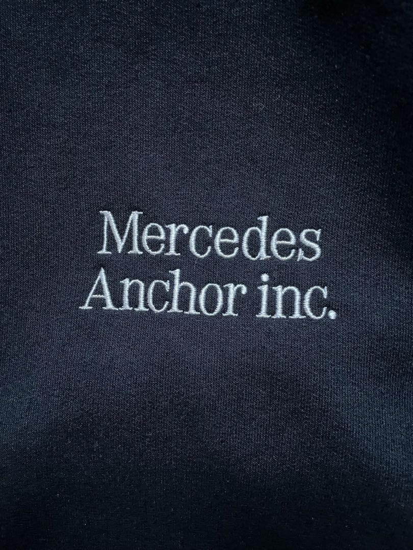 Anchor Inc. Hoodie　MERCEDES ANCHOR INC メルセデスアンカーインク Hoodie プルオーバーパーカー スウェット 裏起毛 ロゴ刺繍 ブラック