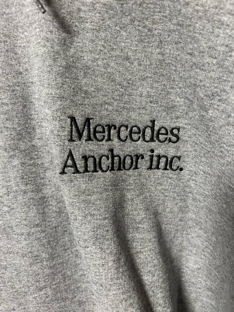 Anchor Inc. Hoodie　MERCEDES ANCHOR INC メルセデスアンカーインク Hoodie プルオーバーパーカー スウェット 裏起毛 ロゴ刺繍 M グレー _画像2