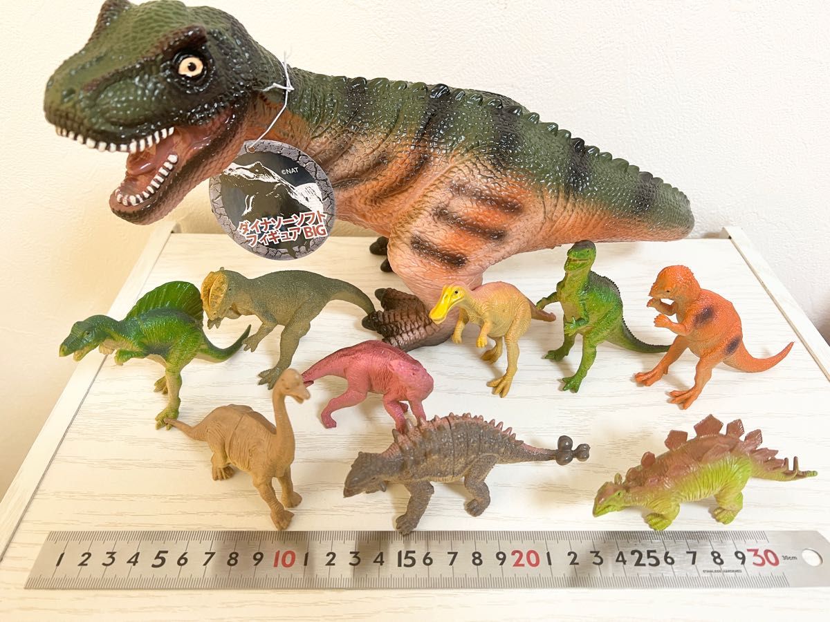 ダイナソーソフトフィギュアBIG 大小全10体 まとめ売り 恐竜 フィギュア
