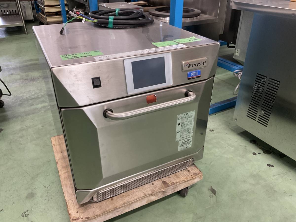 中古品 電気オーブン メリーシェフe4 559×645×591 単相200V 60Hz 業務用 厨房機器 加熱 調理 時短 ピザ 焼く スピードオーブン 98794