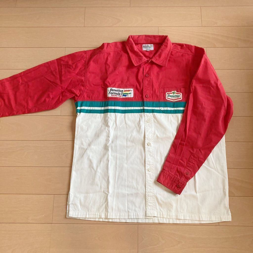 80年代　ビンテージ Benetton Formula 1 ベネトンフォーミュラ ブルゾン　ジャケット　スタジャン　F1レーシング綿100% コットン　ジャンク_画像1