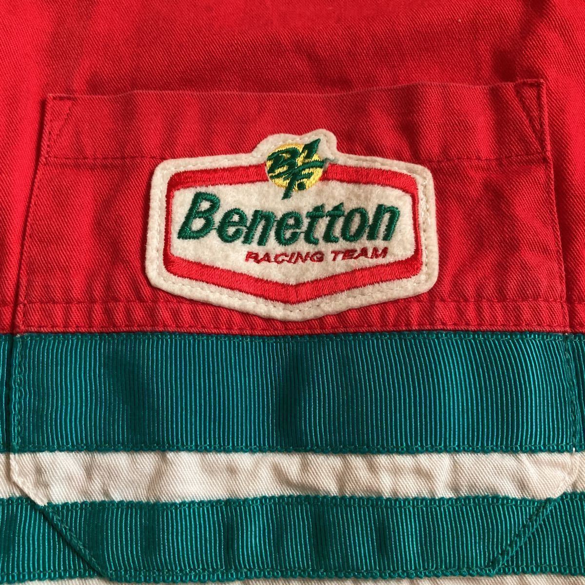 80年代　ビンテージ Benetton Formula 1 ベネトンフォーミュラ ブルゾン　ジャケット　スタジャン　F1レーシング綿100% コットン　ジャンク_画像3