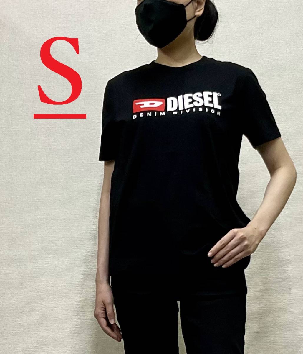 ディーゼル　レディース　Tシャツ 20A23　Sサイズ　ブラック　新品 タグ付き　ギフトにも　DIESEL　T-REG-DIV　A05033 0GRAI　リバイバル