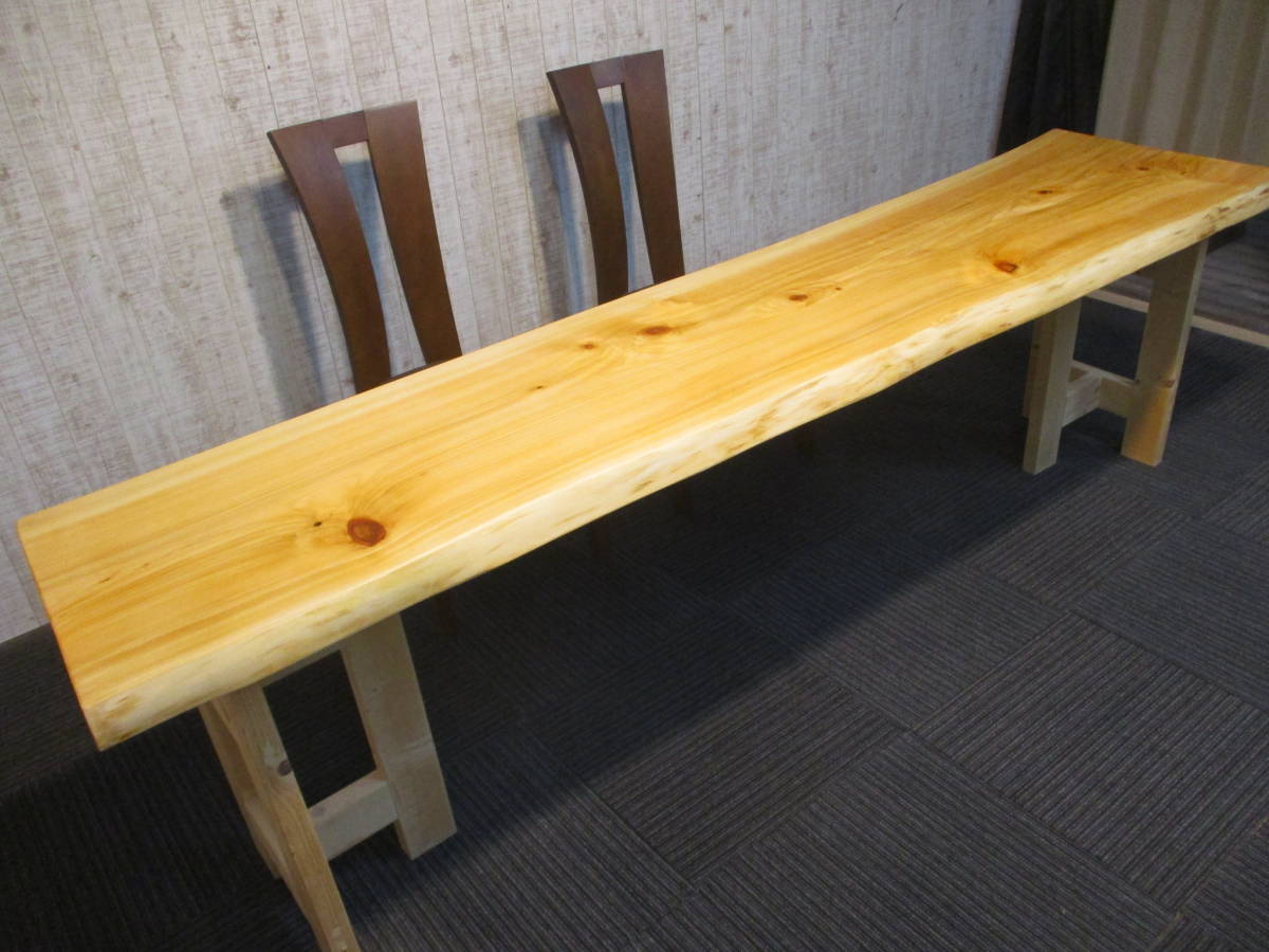 G032■　桧　ひのき　テーブル　カウンター　ベンチ　一枚板　棚　ローテーブル 　ダイニング　 天板 　無垢　一枚板