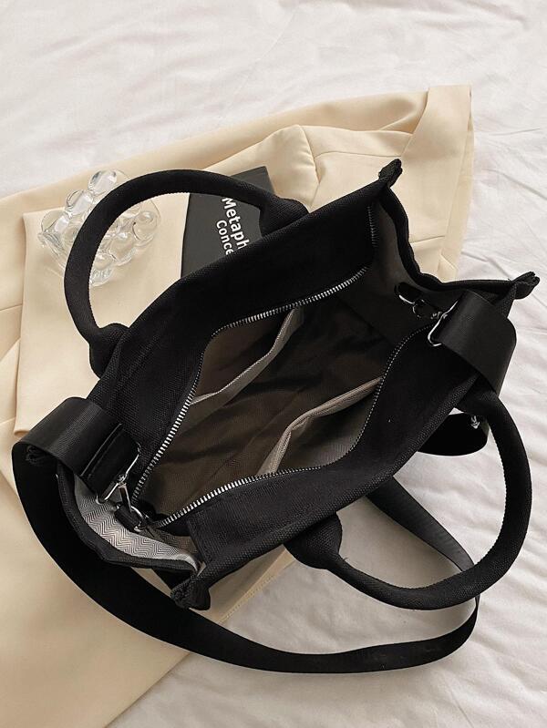 レディース バッグ トートバッグ ファッショナブルなショルダートートバッグ、調節可能なストラップ付き軽量キャンバスハンドバッグ、シ_画像2
