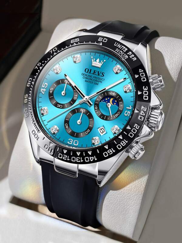 腕時計 メンズ クォーツ 男性用 スポーティークオーツウォッチ タイマー機能 ラグジュアリー 防水 ギフトに最適