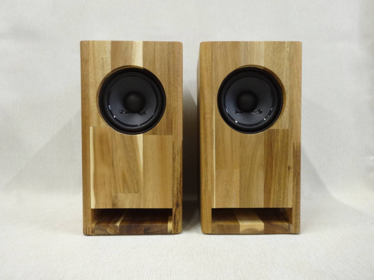ABS10R-T12★Hand Made Speaker/ アカシア集成材t15mm 【スリムBS10】エンクロージャー ＆ 25W TC 4in ・FRユニット _画像1