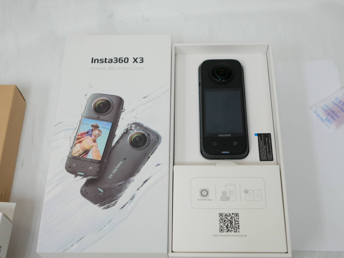 #5536 Insta360 X3 （別売りTripod + 別売りバッテリーは未使用) 360度カメラ アクションカメラ CINSAAQ/Bの画像3