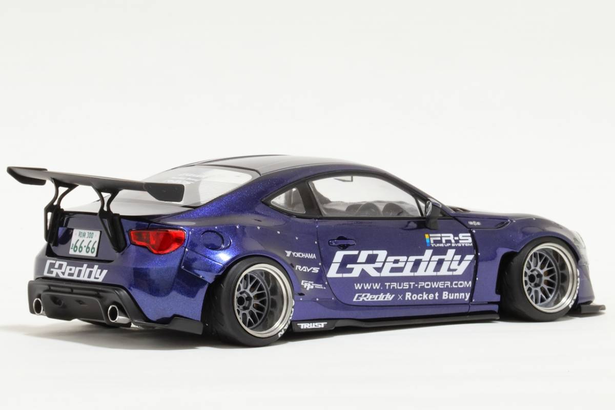 1/24 アオシマ　ZN6 Rocket Bunny 86 サマーブルー　完成品_画像10