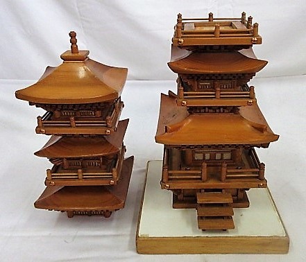 天然銘木・細木細工 五重塔の置物 東寺五重の塔の精密模型 天然銘木・細木細工 五重塔の置物 東寺五重の塔の精密模型