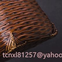 バスケット 収納かご おしゃれ竹籠　編み 取っ手 持ち手 　 自然の良品