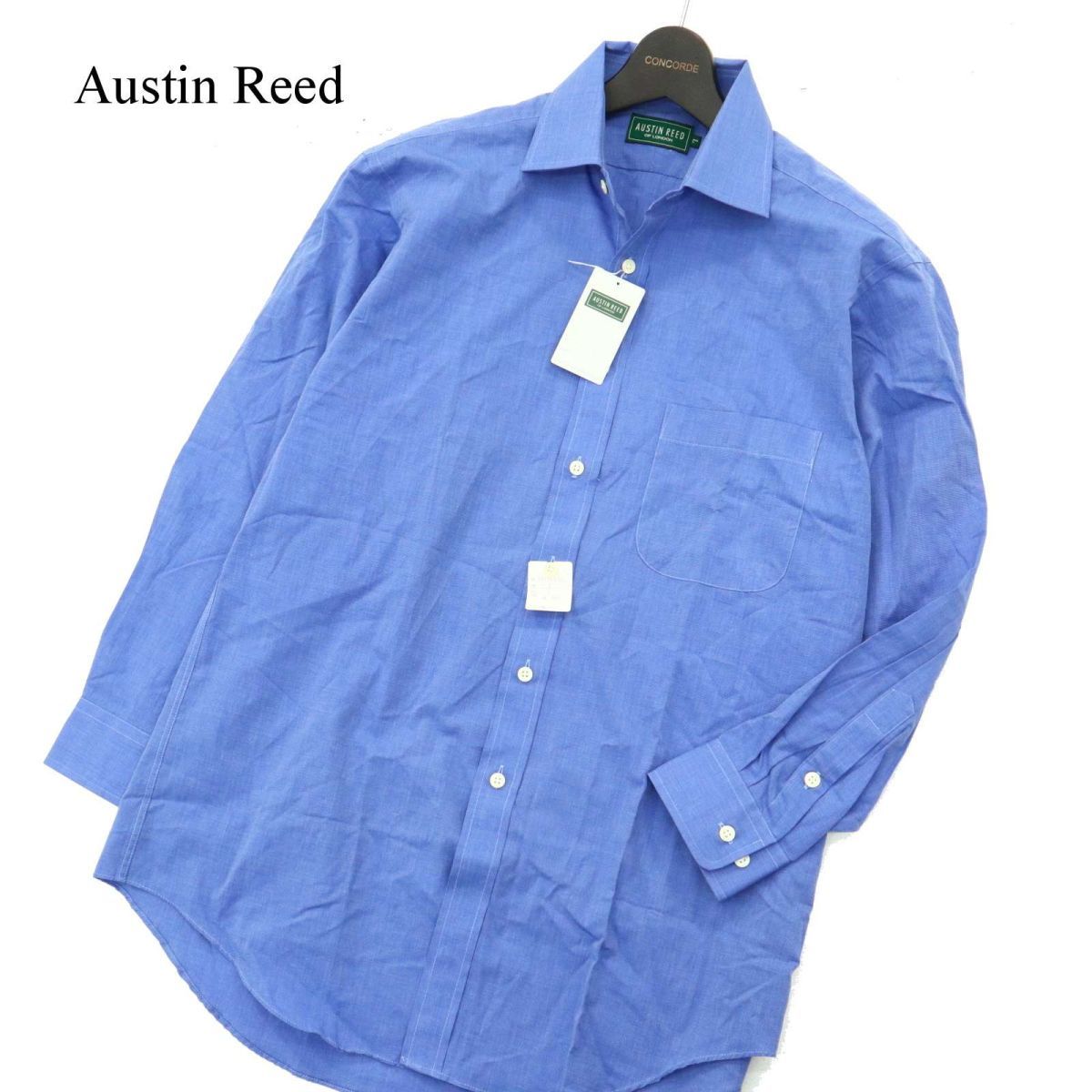 【新品 未使用】 Austin Reed オースチンリード 通年 長袖 シャツ ワイシャツ Sz.L　メンズ 日本製　A3T09901_8#C_画像1