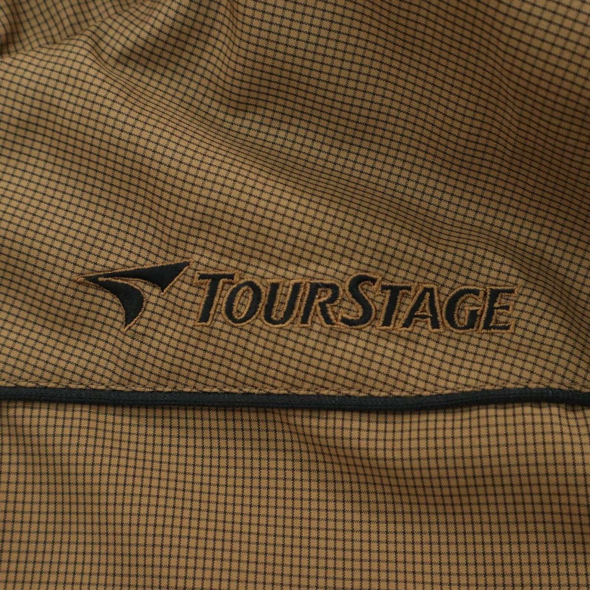 TOURSTAGE ツアーステージ 通年 裏地メッシュ★ チェック ウインドブレーカー ブルゾン ジャケット Sz.L　メンズ ゴルフ　A3T10053_9#O_画像4