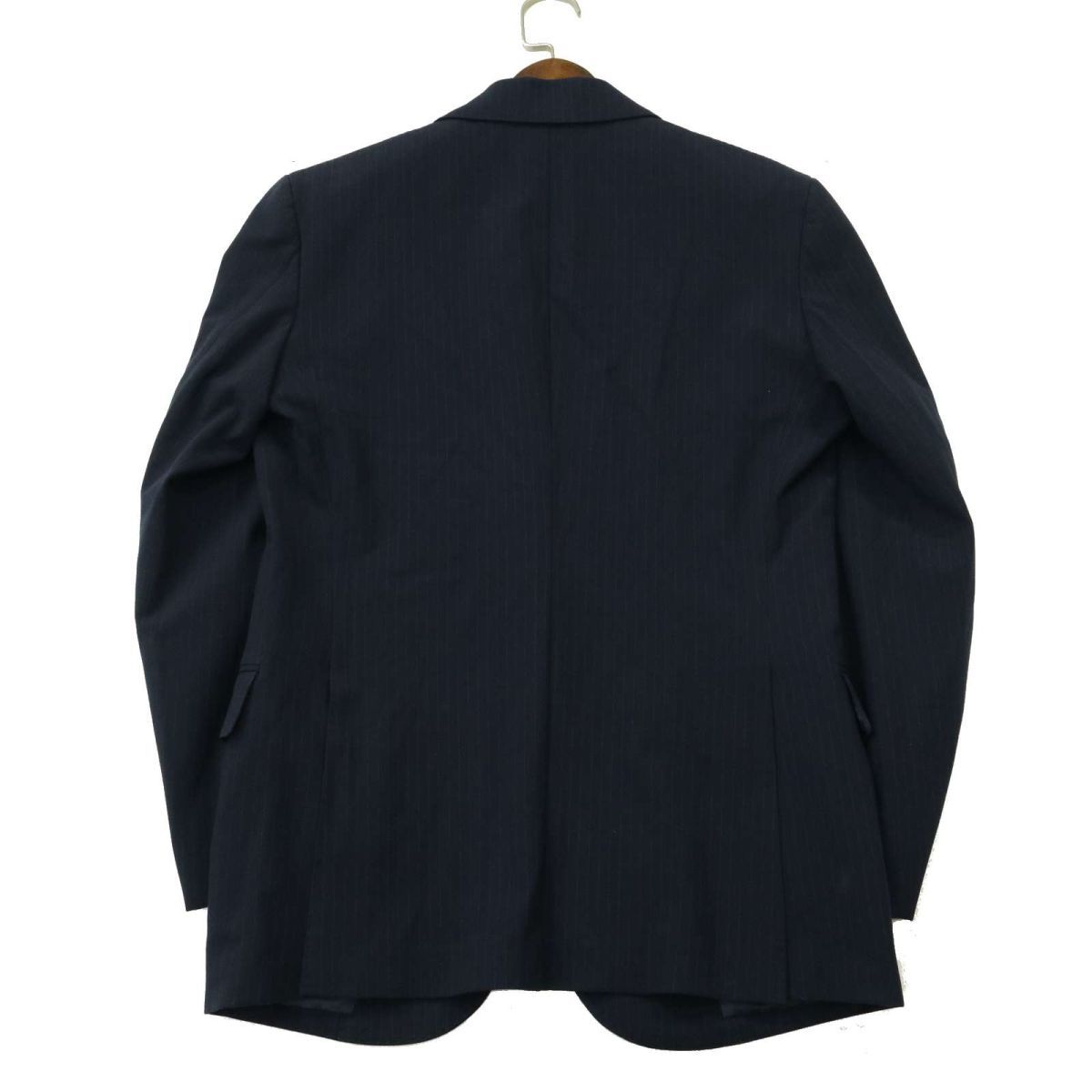 TRANS CONTINENTS Trans Continents through year unlined in the back stripe * tailored jacket Sz.A-S men's navy A3T10070_9#O