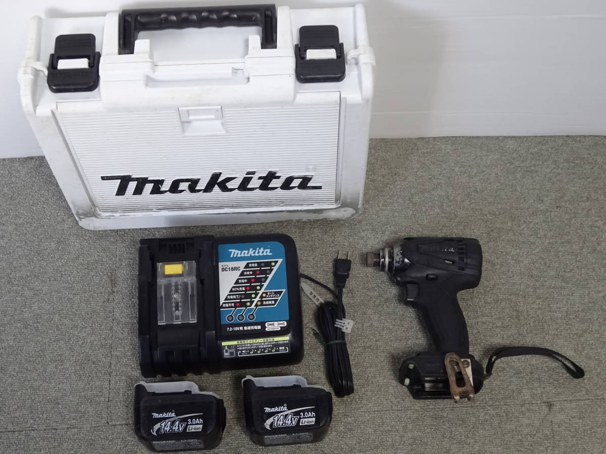 makita 充電式インパクトドライバ TD134DX2B 黒 急速充電器 バッテリー2個 3.0Ah 14.4V マキタ