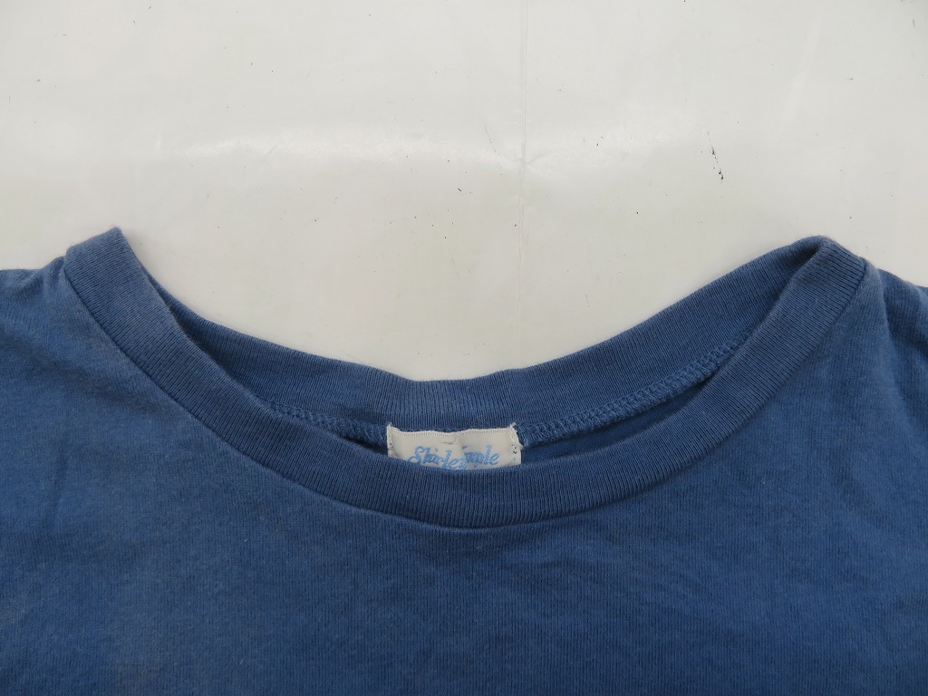 AN279★シャーリーテンプル/Shirley Temple 半袖Tシャツ 160 ドットリボンモチーフ ブルー 胸ロゴ 中古品_画像6