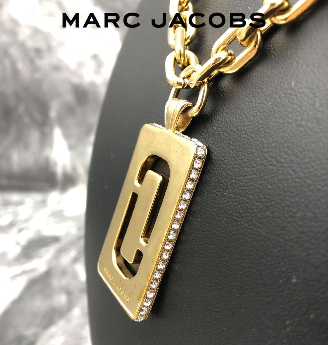 MARC JACOBS マーク　ジェイコブス　ラインストーン　ネックレス　ゴールド